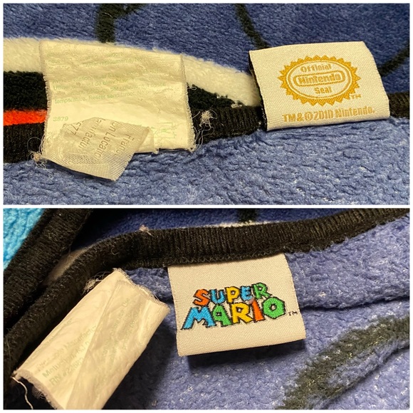 Nintendo Super Mario Blanket Fleece Throw 2010 Goomba Luigi Mushroom 50X60 - Picture 14 of 15